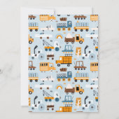 Invitation Transport Voitures tirées à la main Anniversaire (Dos)