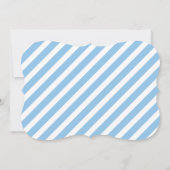 Invitation Transportage de bébé croisé | Baptême de garçon bl (Dos)