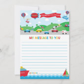 Invitation Transportation Activity Time Capsule Message Card (Devant)