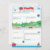 Invitation Transportation Activity Time Capsule Message Card (Devant)