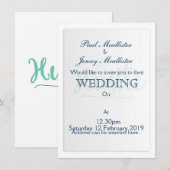 Invitation Travail acharné (Devant / Derrière)