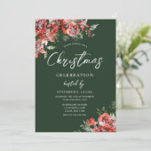 Invitation Travail vert Bureau d'entreprise Noël (Debout devant)