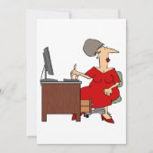 Invitation Travailleuse du bureau femme (Devant)