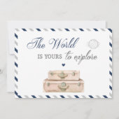 Invitation Travel Adventure Baby Boy Around the World Shower (Dos)