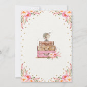 Invitation Travel Adventure Fête des mariées rose Floral Invi (Dos)