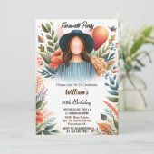 Invitation Travel Surprise Globe Adieu 30e anniversaire (Debout devant)