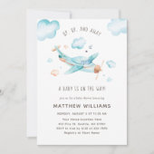 Invitation Travel Toy Baby shower de l'avion (Devant)