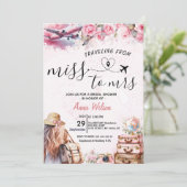 Invitation Traveling from Miss to Mrs Bridal Shower  (Debout devant)