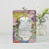 Invitation Traversée de fleurs sur une arcade au lac (Debout devant)