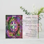 Invitation Traverser dans les couleurs de teinture Tye avec l (Debout devant)