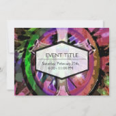 Invitation Traverser dans les couleurs de teinture Tye avec l (Dos)