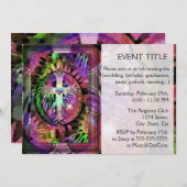 Invitation Traverser dans les couleurs de teinture Tye avec l (Devant / Derrière)