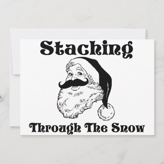 Invitation Traverser La Père Noël De La Neige (Devant)
