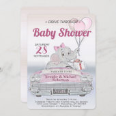 Invitation Traverser le Baby shower pour une fille