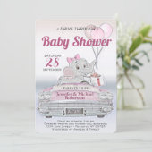 Invitation Traverser le Baby shower pour une fille