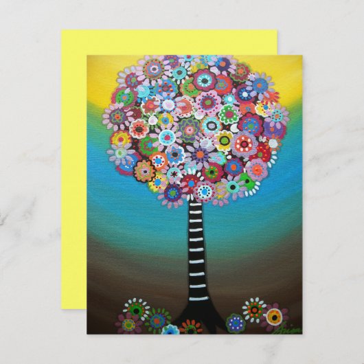 Invitation TREE OF LIFE bat mitzvah (Devant / Derrière)