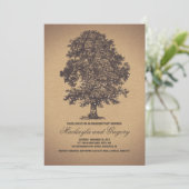Invitation Tree Rustic Vintage Engagement Party (Debout devant)
