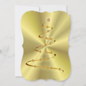 Invitation Treestar de Noël doré (Dos)