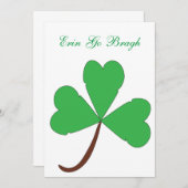 Invitation Trèfle (Devant / Derrière)