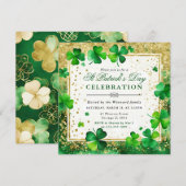 Invitation Trèfle de Saint-Patrick jour de la Saint-Patrick a (Devant / Derrière)