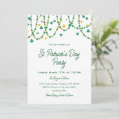 Invitation Trèfle Élégant Moderne Saint Patrick (Debout devant)