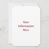 Invitation Trèfle et entrelacs sur fond rouge (Dos)