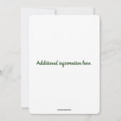 Invitation Trèfle modifiable Fête de la Saint-Patrick (Dos)