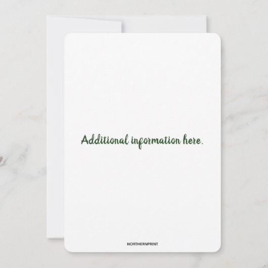 Invitation Trèfle modifiable Fête de la Saint-Patrick (Dos)