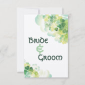 Invitation Trèfle Vert et Coins Papillon Enregistrer la Date (Devant)