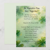 Invitation Trèfles de rêve de la Saint-Patrick (Devant / Derrière)