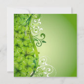 Invitation Trèfles et volutes élégants de la Saint-Patrick (Dos)