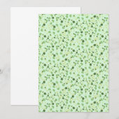 Invitation Trèfles Verts à Quatre Feuilles Saint Patrick (Devant / Derrière)