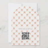 Invitation Trellis à Ruban Vintage Fleurs Mariage (Dos)