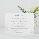 Invitation Trellis blanc mariage musulman (Debout devant)