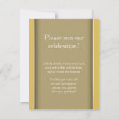 Invitation Trellis de mosaïque marocaine jaune brun (Dos)