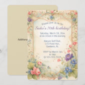 Invitation Trellis de vignes et de roses pastel éditable (Devant / Derrière)