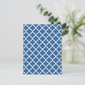 Invitation Trellis en tuile bleu marocain (Debout devant)