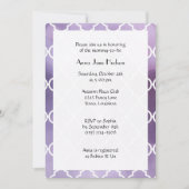 Invitation Trellis pourpre, Trellis marocain, Baby shower (Devant)