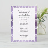 Invitation Trellis pourpre, Trellis marocain, Baby shower (Debout devant)