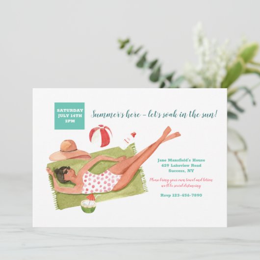 Invitation Tremper Dans Le Soleil (Debout devant)