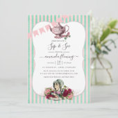 Invitation Trend Alice In Wonderland Tea Party Sip and See (Debout devant)