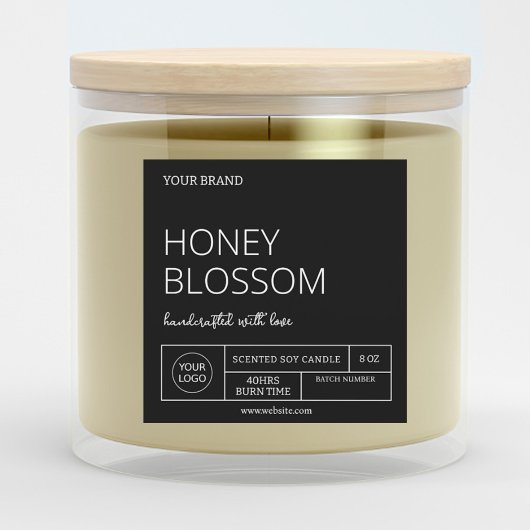 Invitation Trending Downloadable Black Candle Étiquette