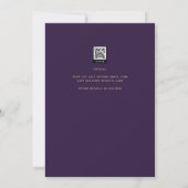 Invitation Trending Moderne Mariage Purple Plum Berry Or (Dos)