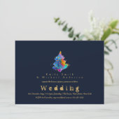 Invitation Trending Rainbow Christmas Tree LGBT Pride Mariage (Debout devant)