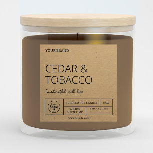 Invitation Trending Téléchargeable Étiquettes de bougie Kraft