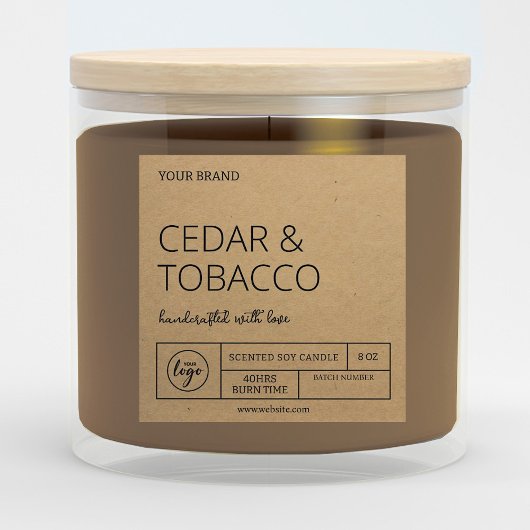 Invitation Trending Téléchargeable Étiquettes de bougie Kraft