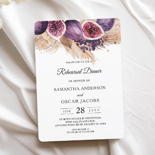 Invitation Trendy Beauty Figues Violettes & Pampas