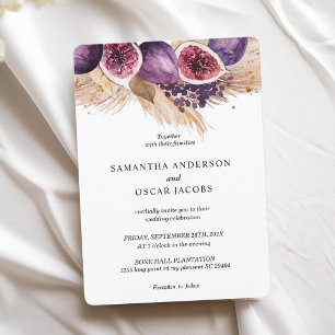 Invitation Trendy Beauty Purple Figs & Pampas