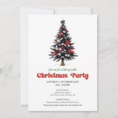 Invitation Trendy Buffalo Christmas Tree Holiday Gathering (Devant)