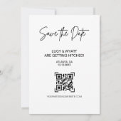 Invitation Trendy Calligraphy Script Photo Save the Date (Dos)